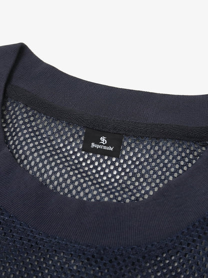 Mesh Jersey Number 8 Sports T-Shirt with Star Design and Sleeve Stripes 