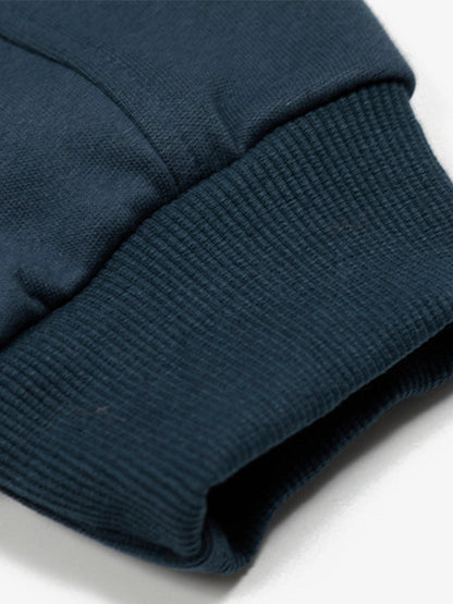 Retro Detachable Fur Collar Cropped Hooded Sweatshirt