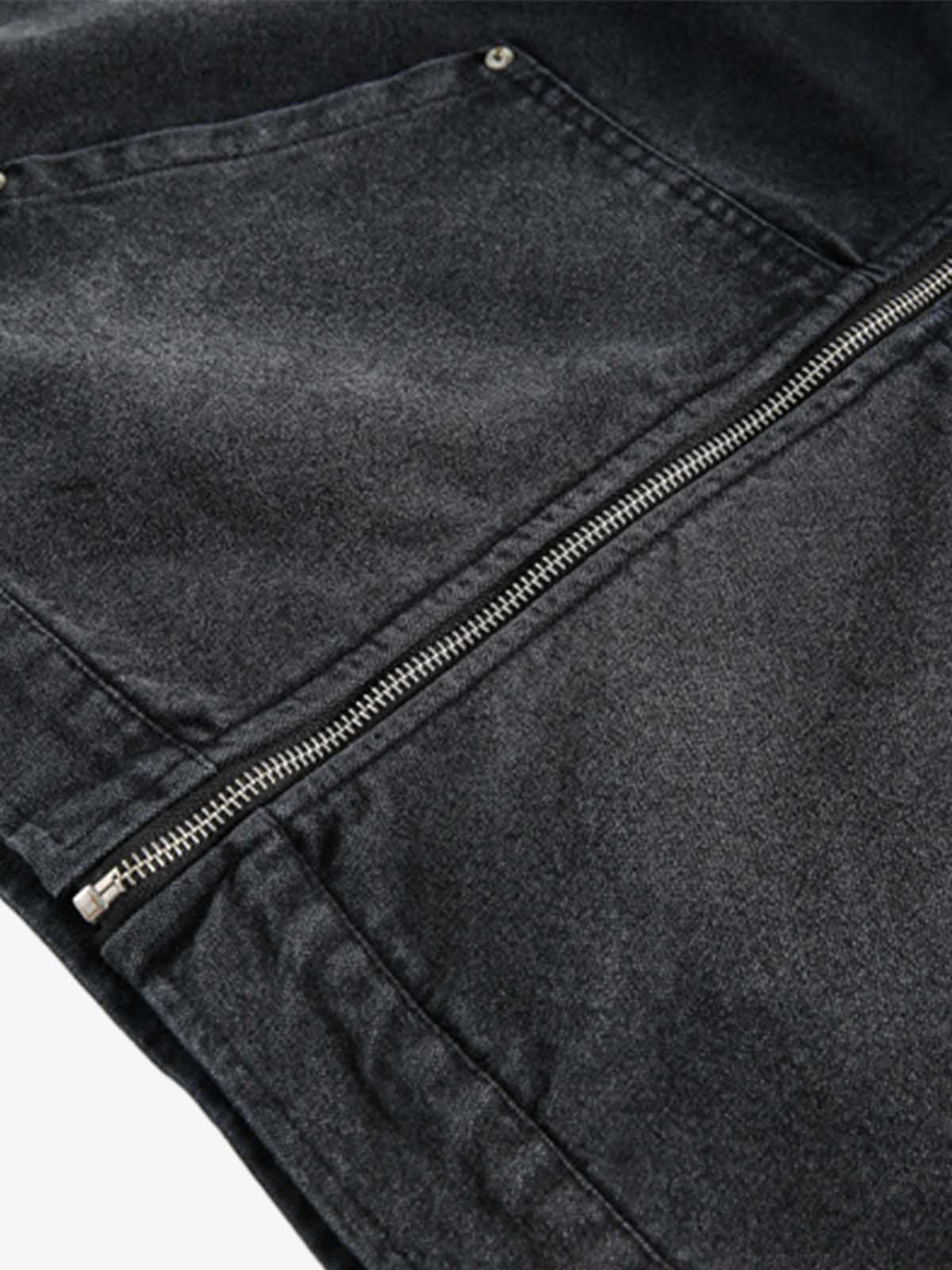 Stylish Embroidered Denim Jacket with Angelic Lace Design 