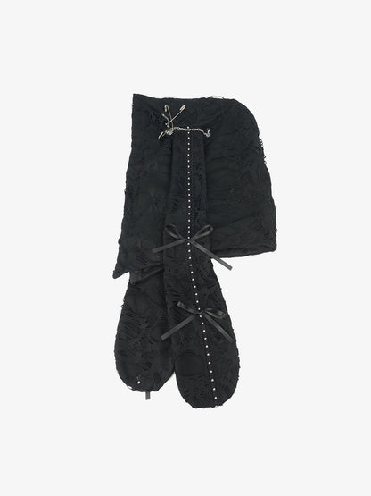 Elegant Lace Bonnet with Adjustable Ties for Versatile Styling 