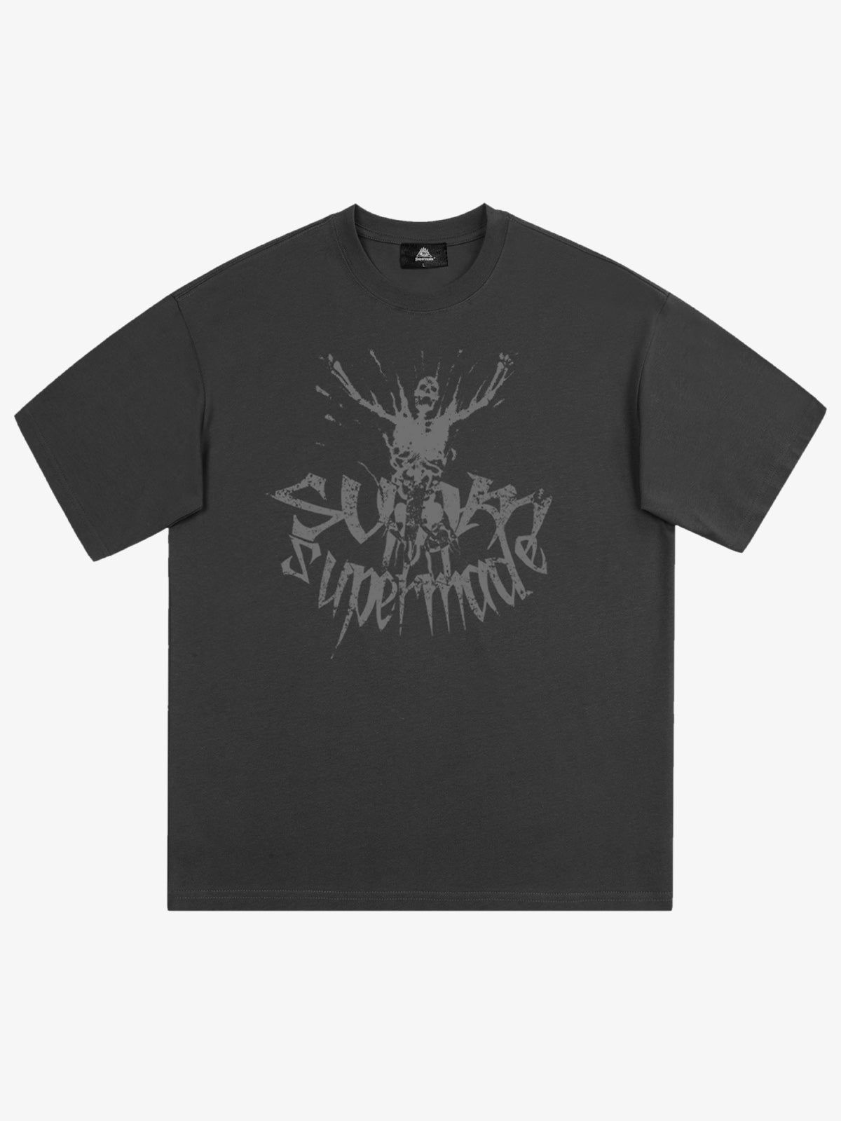 THE SUPERMADE TRENDY STREET OLD-FASHIONER SKULL PRINT T-SHIRT 