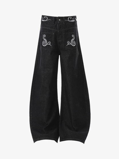 High-Waisted Wide-Leg Cargo Pants with Unique Pocket Design 