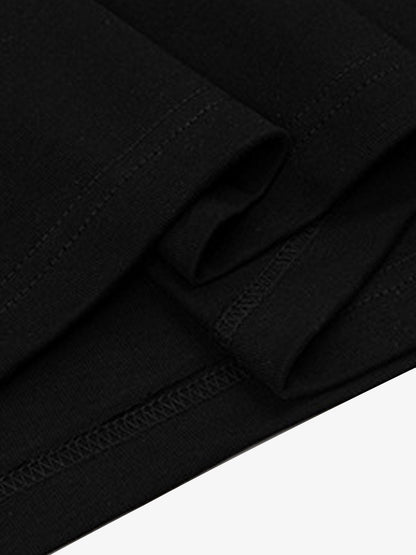 Cotton Oversized T-Shirt with Abstract Graphic Print - Streetwear Style Men's Casual Top 