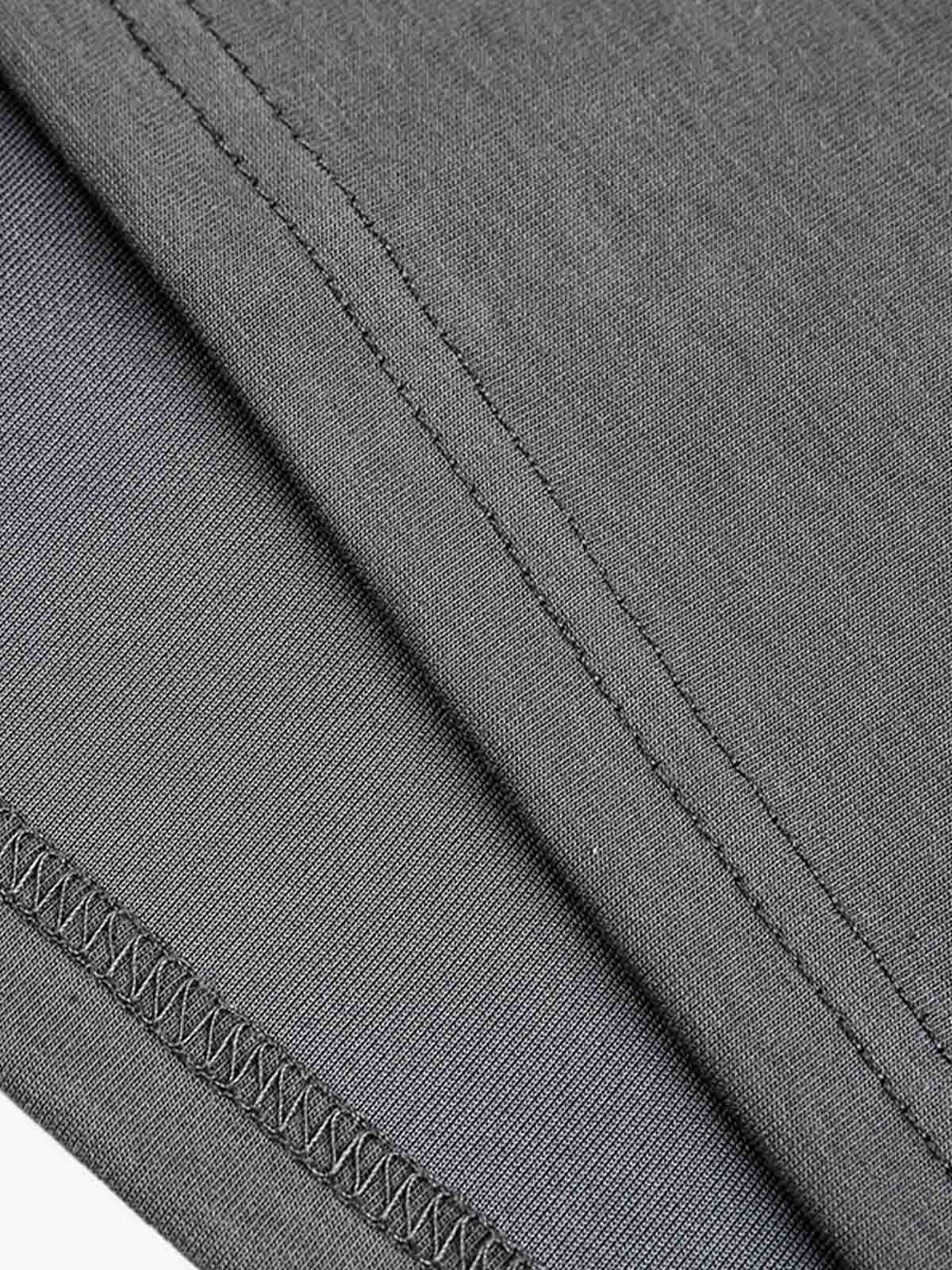 Faux Two-Piece Layered Half-Zip Pullover Long Sleeve T-Shirt 