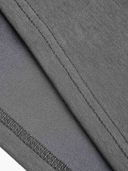 Faux Two-Piece Layered Half-Zip Pullover Long Sleeve T-Shirt 