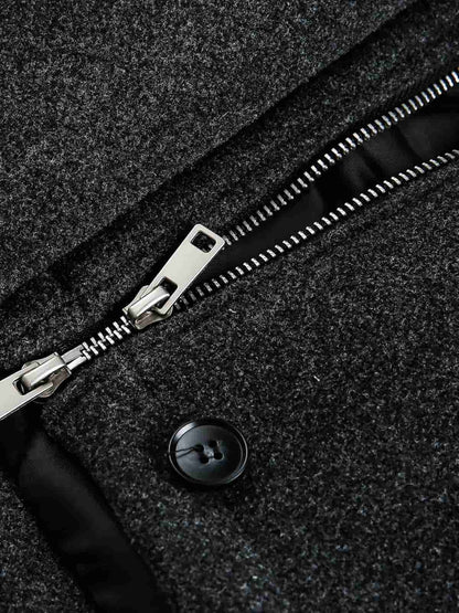 Stylish Zip-Up Jacket with Sleek Button Detail 