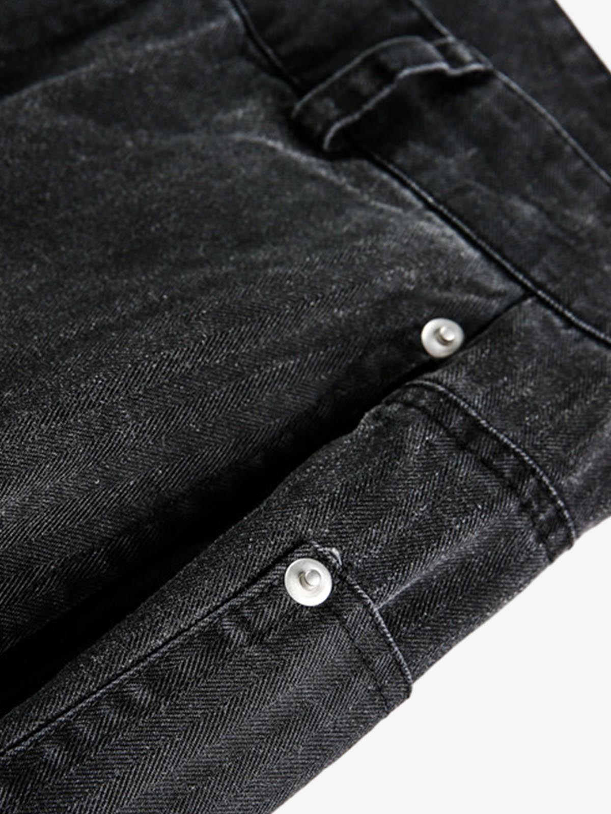 Riveted Pleated Casual Scimitar Pants 