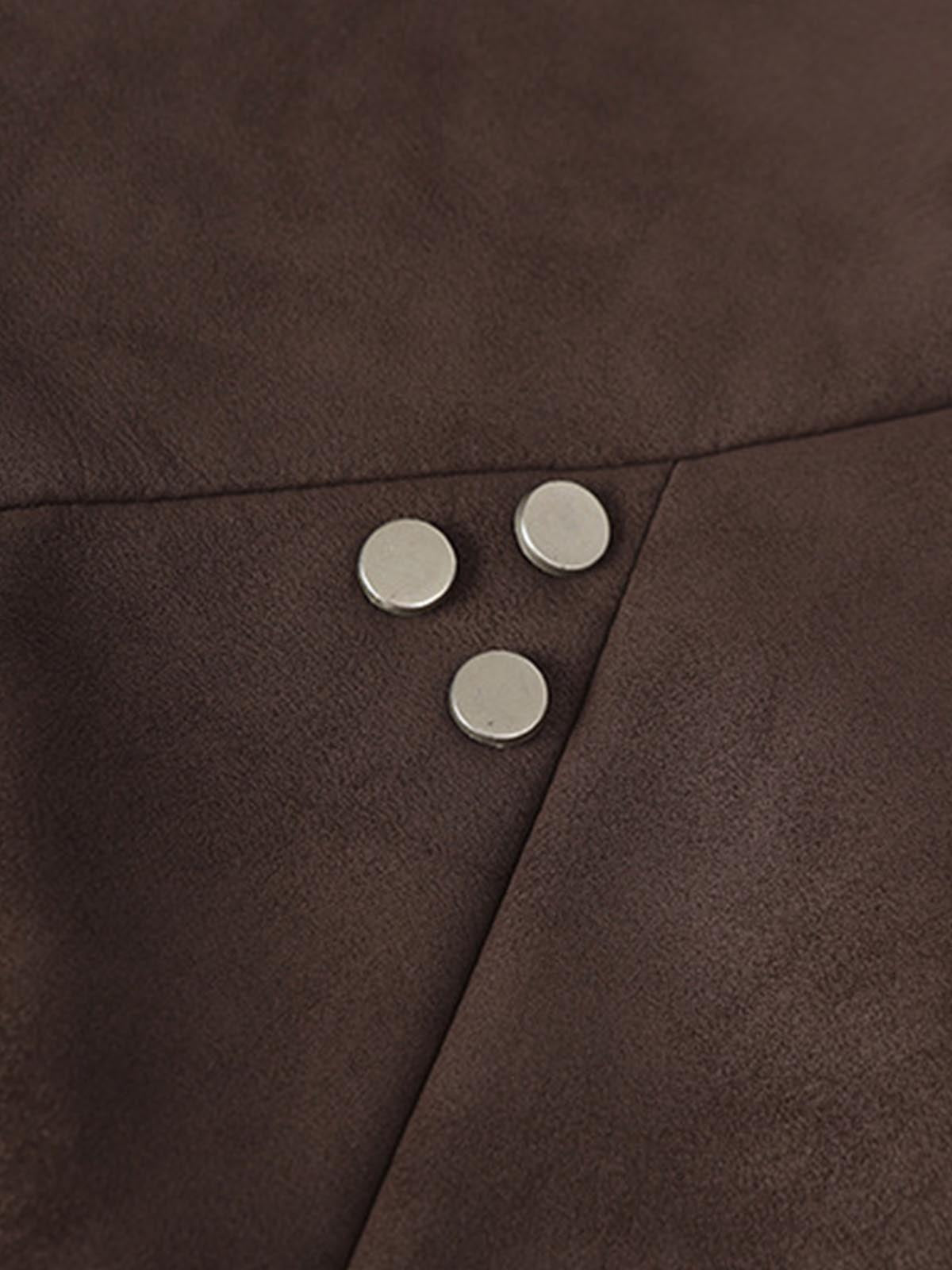 Suede Zip-Up Bomber Jacket for Men and Women - Stylish, High-Quality, Trendy Design with Decorative Studs 