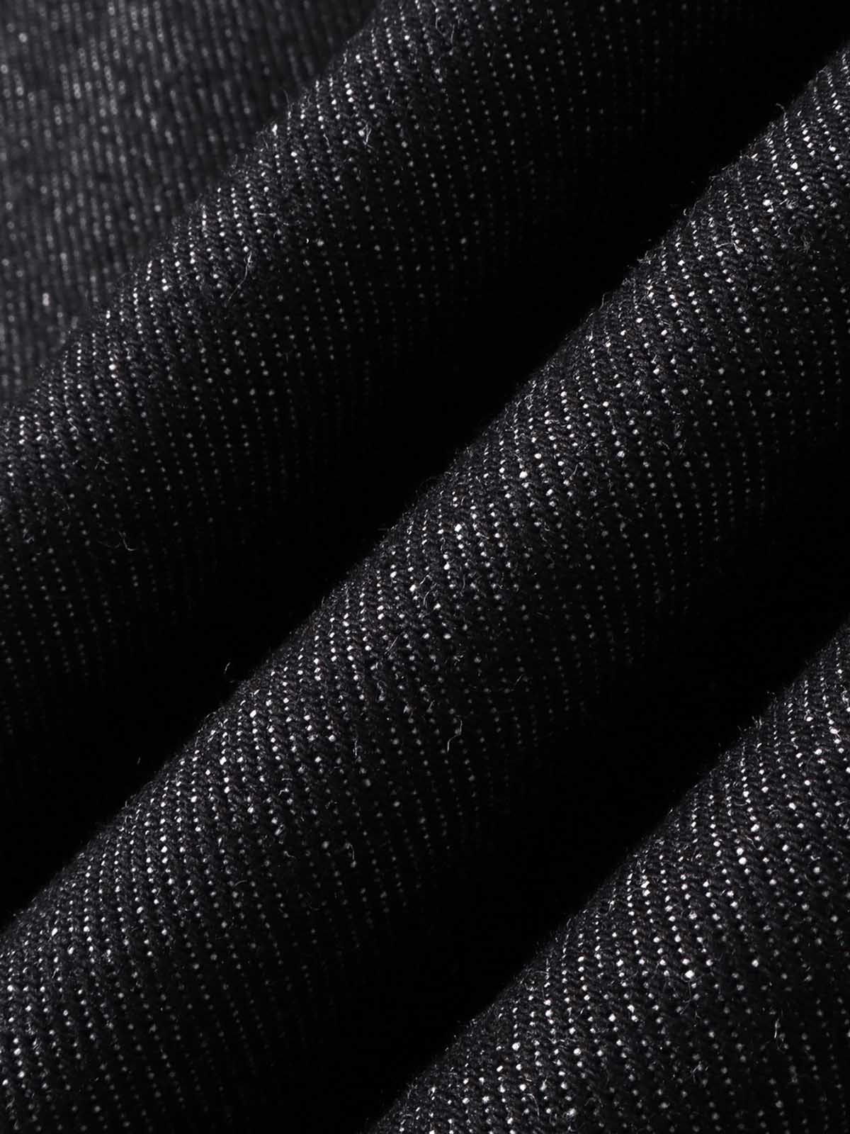 Denim Wide-Leg Pants with Flame Stitch Design High-Waisted Relaxed Fit 