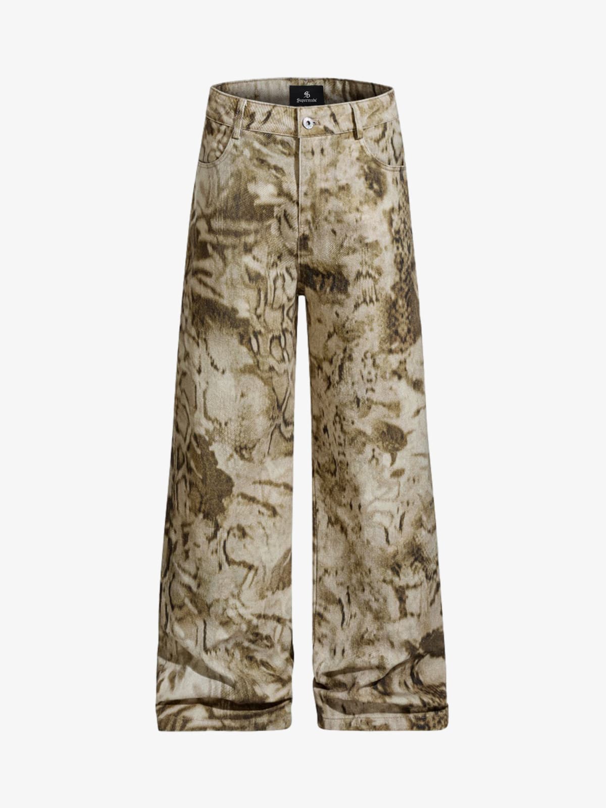 Vintage Washed Dirty Dye Wide-Leg Pants 