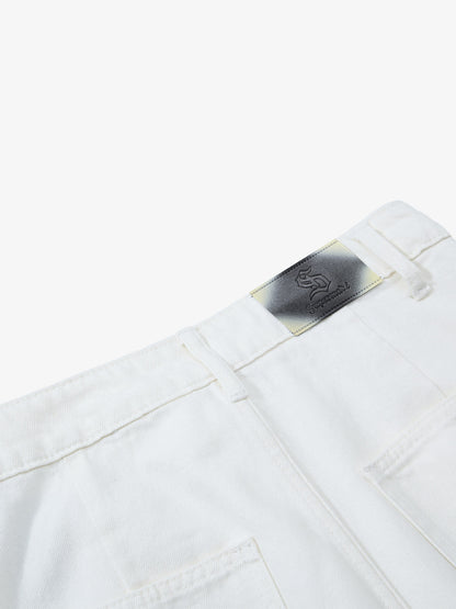 Embroidered Horse Wide Leg Denim Flare Jeans