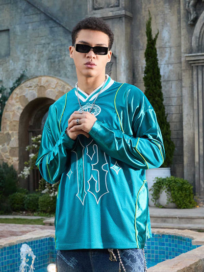 Supermade American Gothic Font Satin Mesh Jersey?