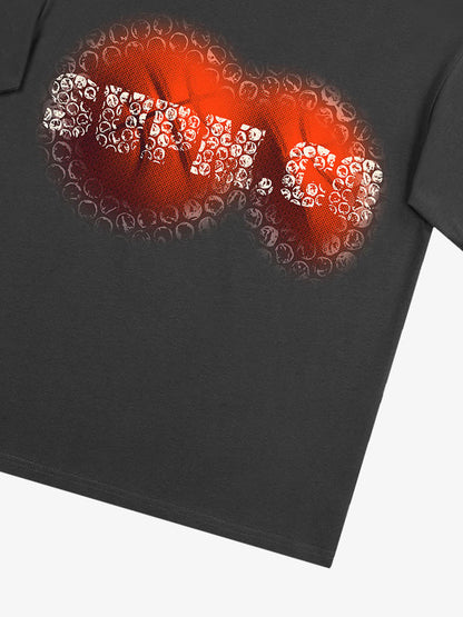 thesupermade-Foam texture basketball pattern print – Loose streetwear trendy T-shirt 