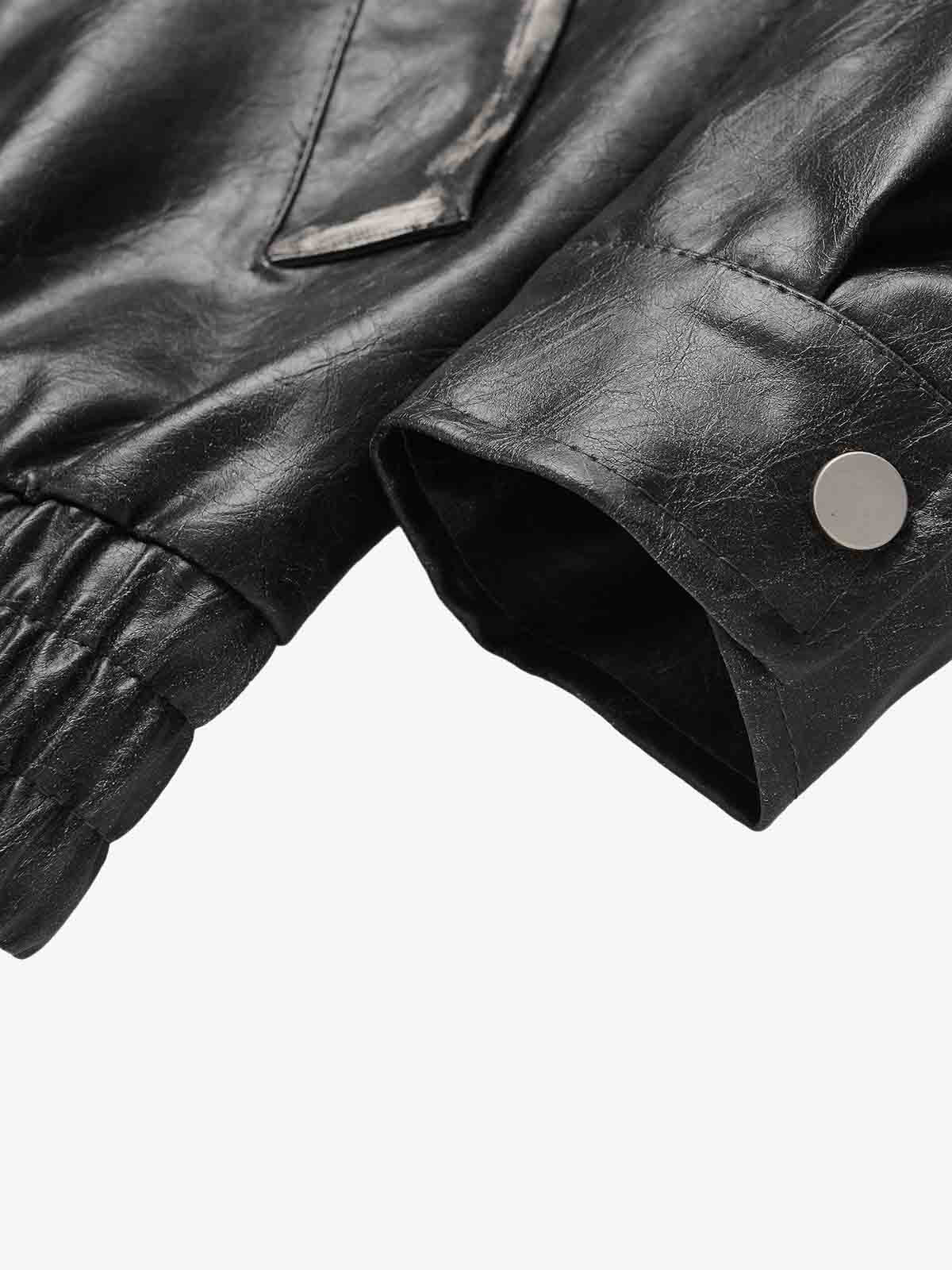 Stylish Velvet Bomber Jacket with Leather Collar for Men 
