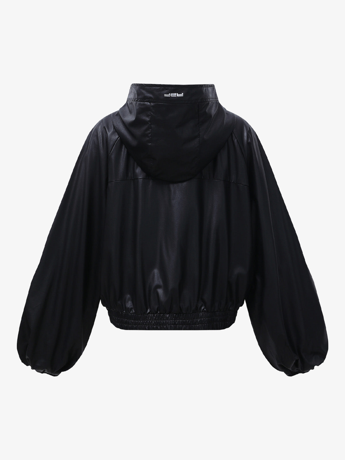 Stylish Black Puffer Jacket with High Neck and Bubble Sleeves for Women 