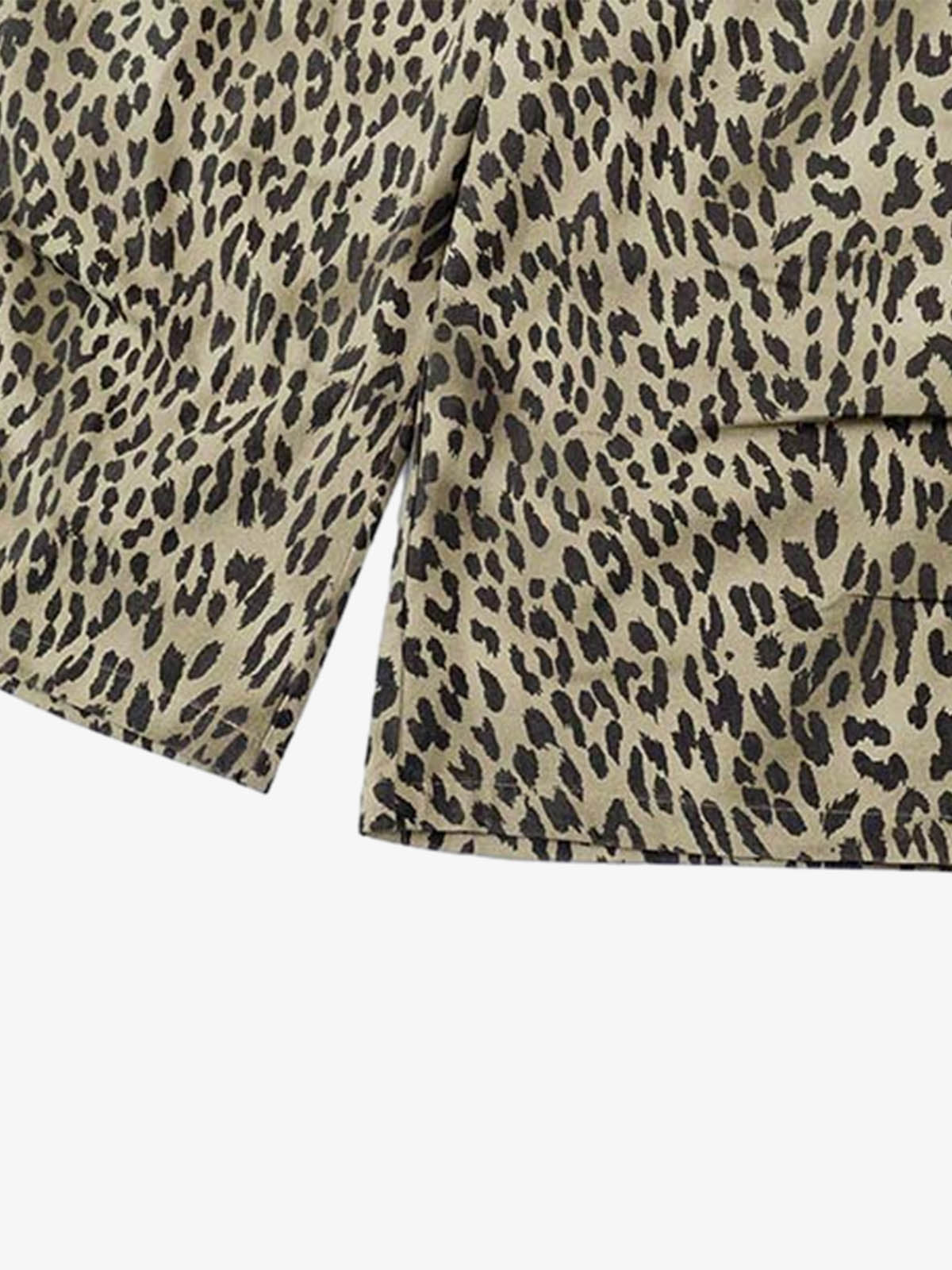 Cotton Leopard Print Bermuda Shorts for Men 