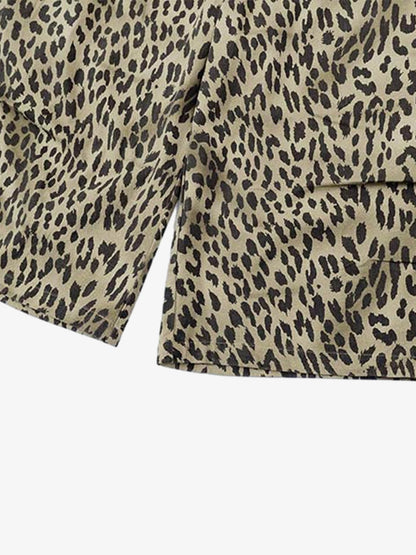 Cotton Leopard Print Bermuda Shorts for Men 