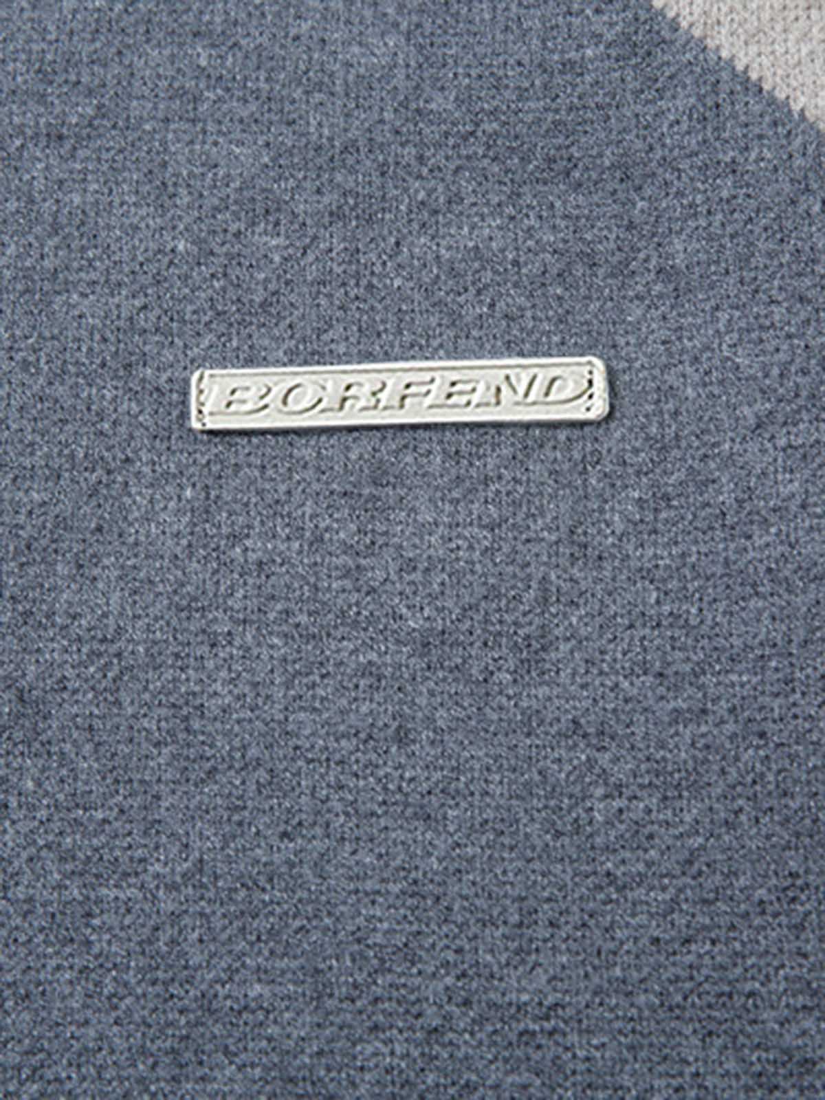 High Street Geometric Deconstruction Splicing Cardigan Sweater 