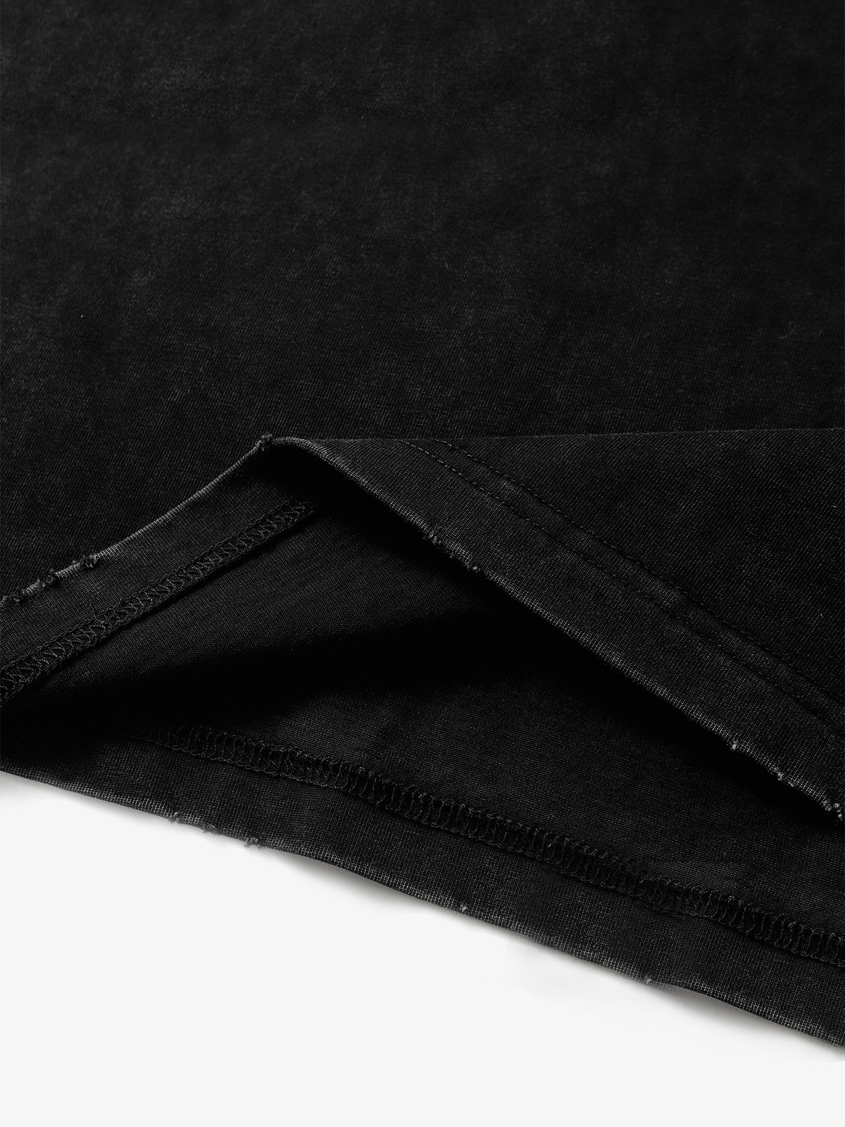 Cotton Blend Oversized T-Shirt with Distressed Denim Panels and Minimalist Logo Design?