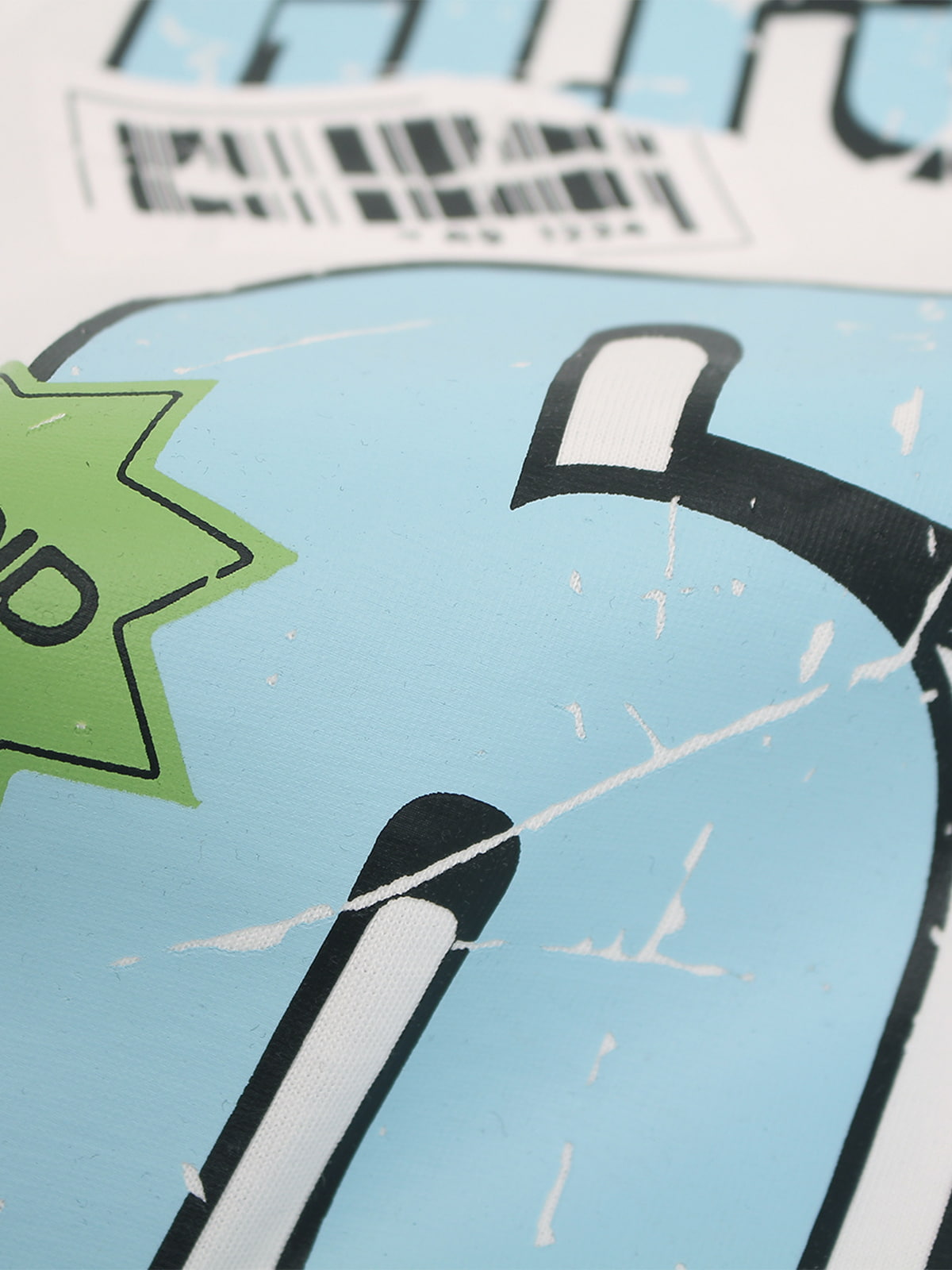 Cotton Oversized Graphic T-Shirt with Vintage Print and Patch Design 