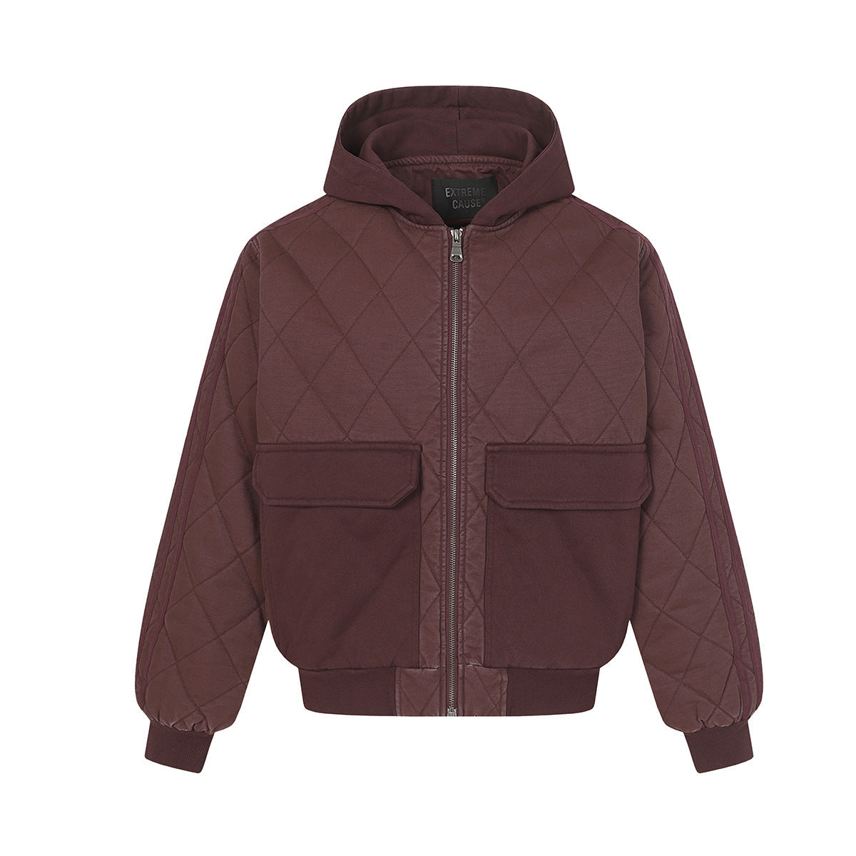 Quilted Hooded Jacket with Pockets - Perfect for Casual and Outdoor Wear 