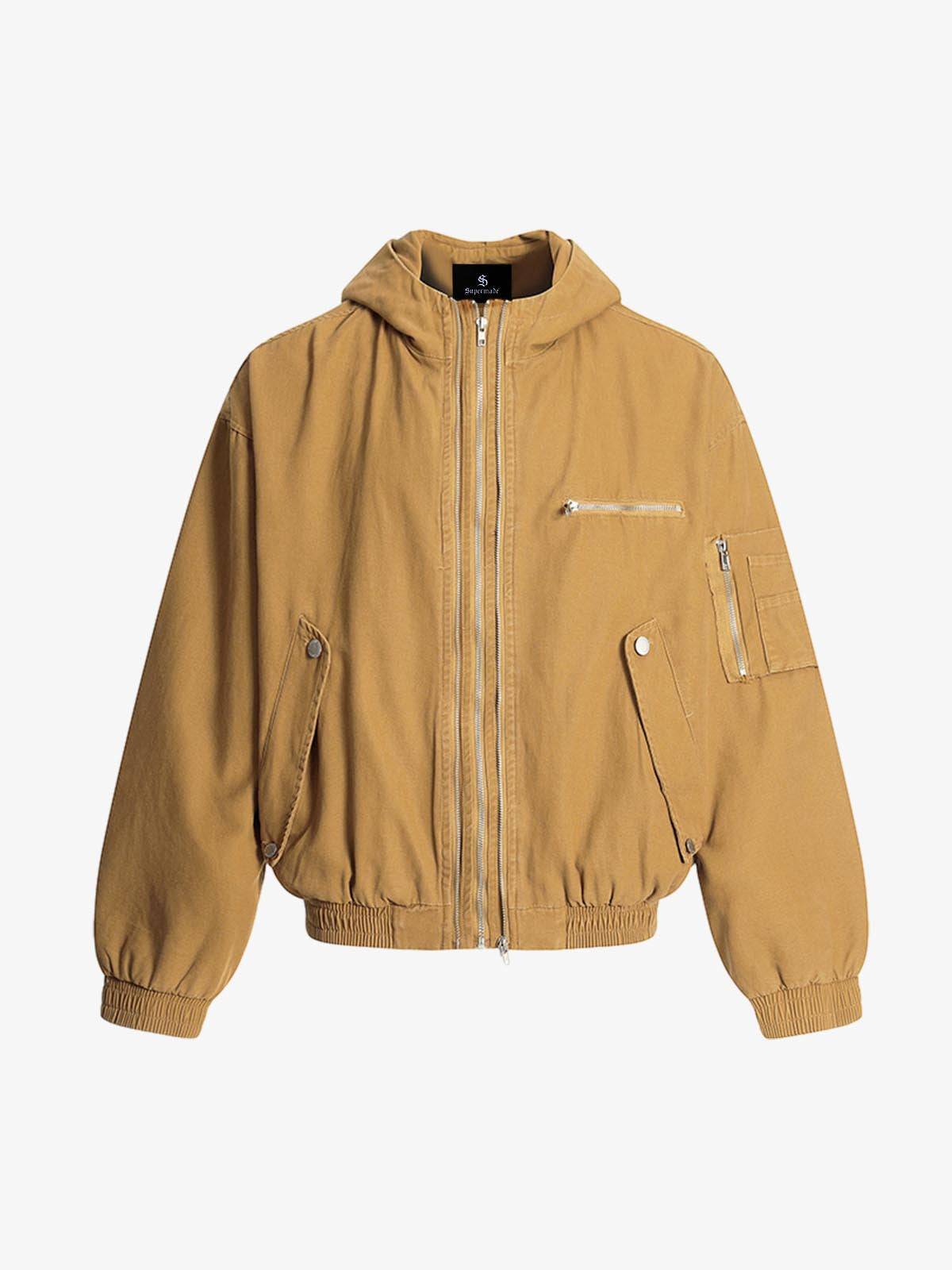 Hooded Workwear Multi Pocket Zip Jacket