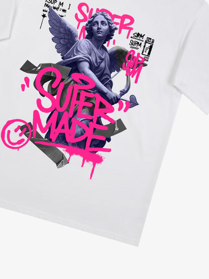 Street Lucky Angel graphic design T-shirt 