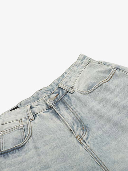 Light Wash Denim Wide Leg Bermuda Shorts for Women High Waist Casual Summer Style?