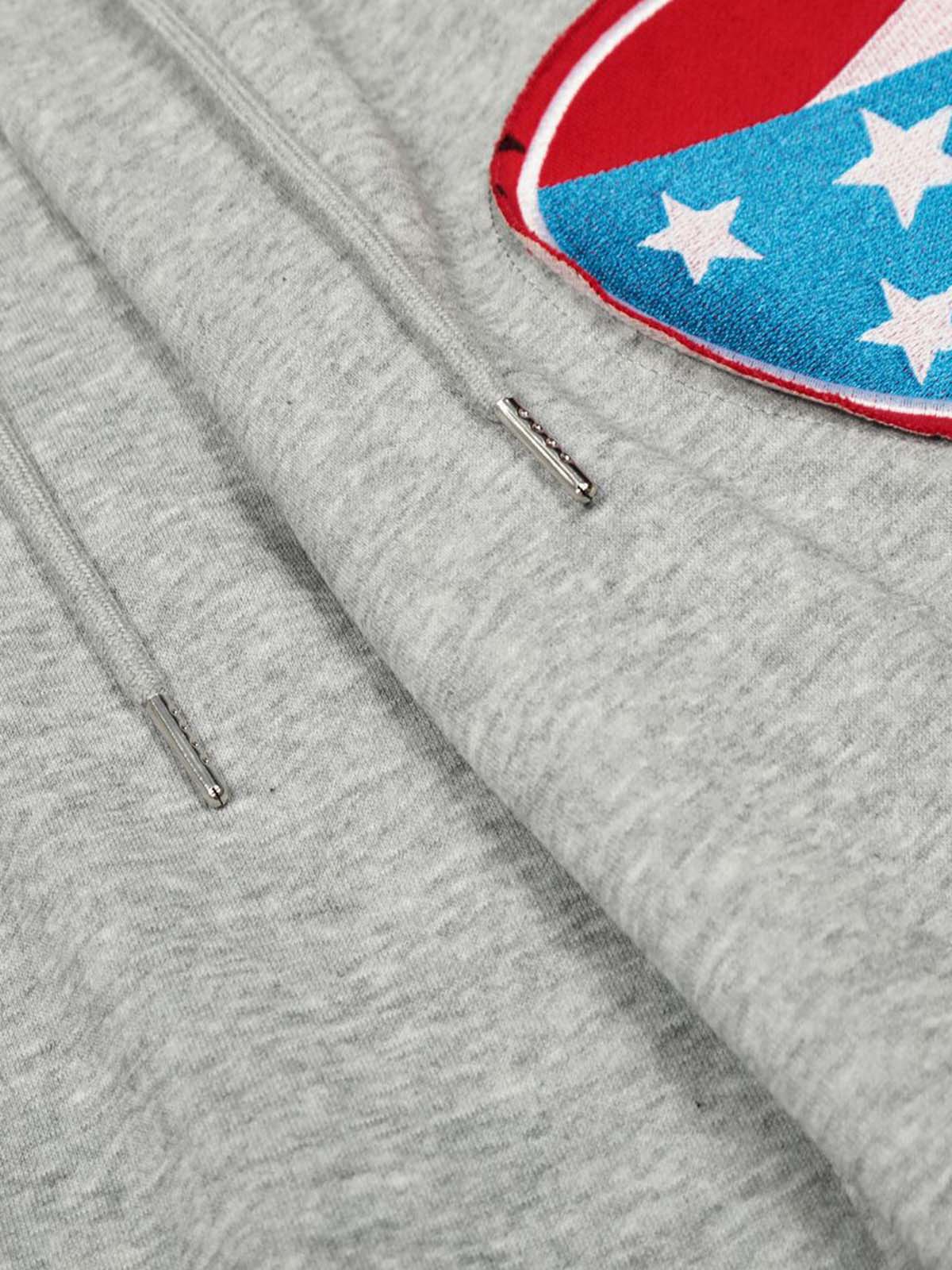 Stylish Wide-Leg Sweatpants with Patriotic Heart and Number Patch Design 