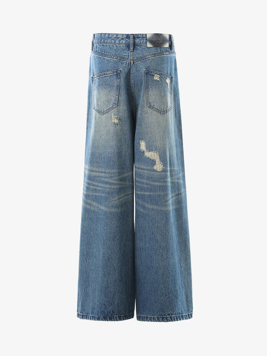 High-Waisted Wide-Leg Cargo Pants with Unique Pocket Design 