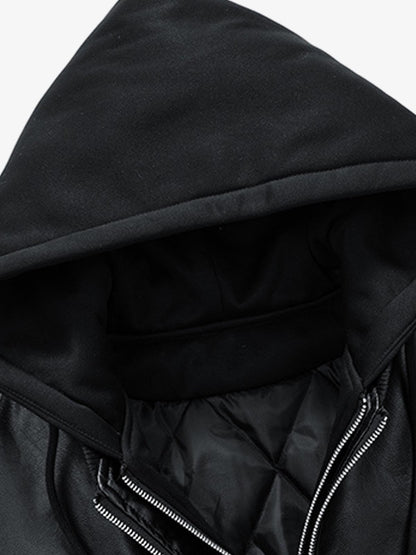 Stylish Velvet Bomber Jacket with Leather Collar for Men 