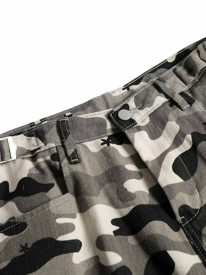Camouflage Multi-pocket Cargo Jorts 