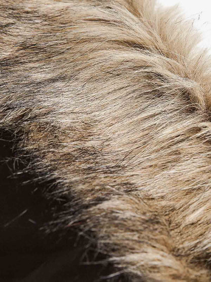 Fur Toggle Puffer Jacket