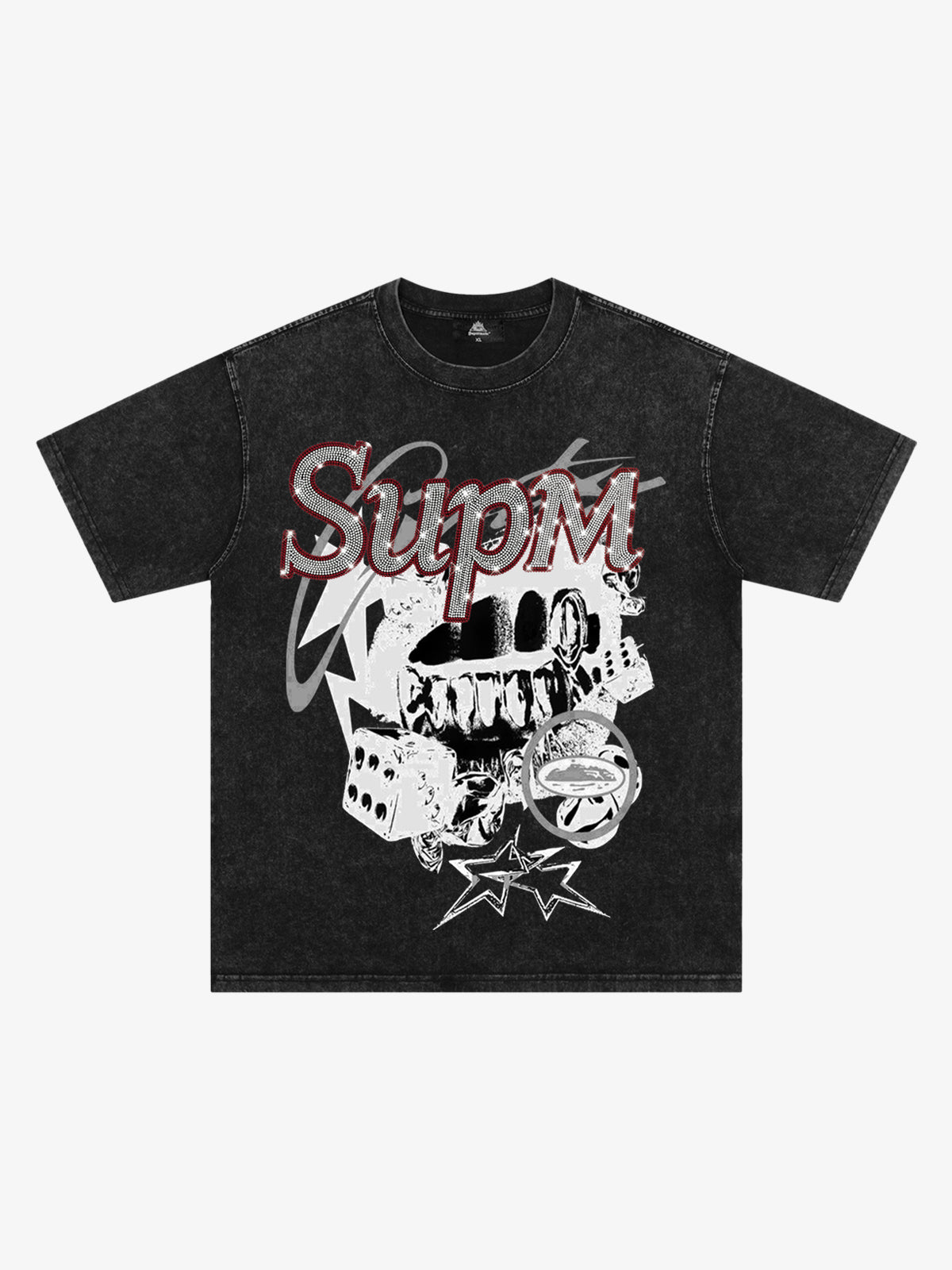 Distressed Sleeveless Crop Top with Barbed Wire Graphic Design 