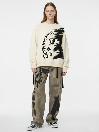 Stylish Graphic Crewneck Sweatshirt for Casual Wear 