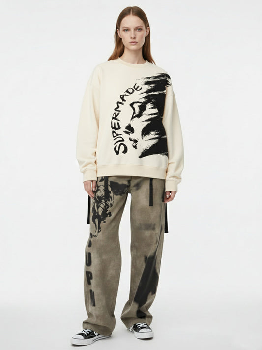 Stylish Graphic Crewneck Sweatshirt for Casual Wear 