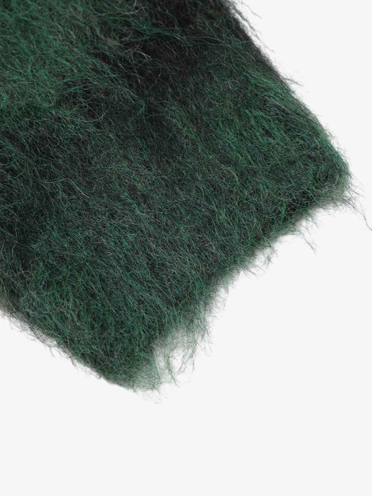 Fuzzy Tie-Dye Sweatshirt with Bold Text Design 