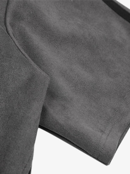 Suede 90 Digital Printed V-Neck Short Sleeve T-Shirt 