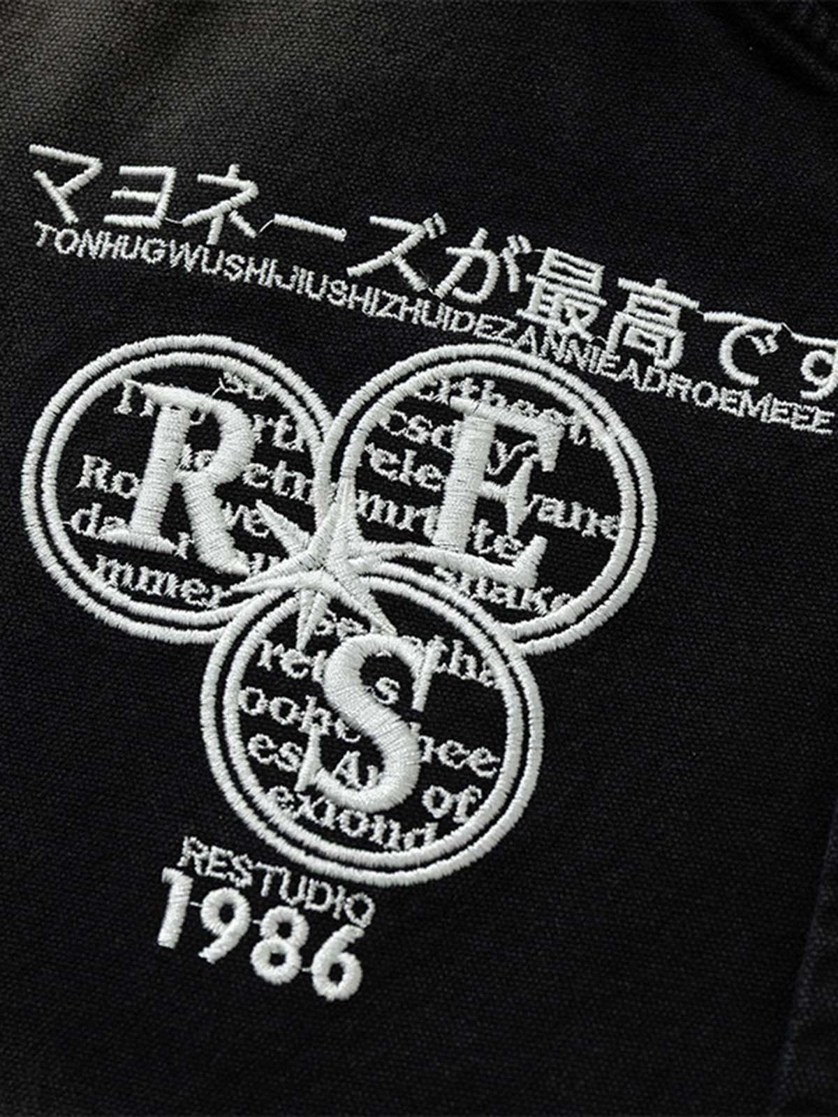 Thesupermade Gradient Bleached Technical Baseball Jacket 