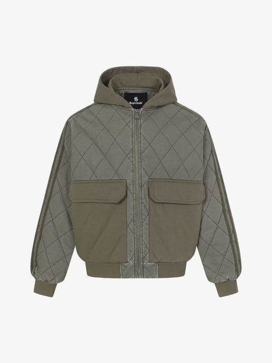 Quilted Hooded Jacket with Pockets - Perfect for Casual and Outdoor Wear 