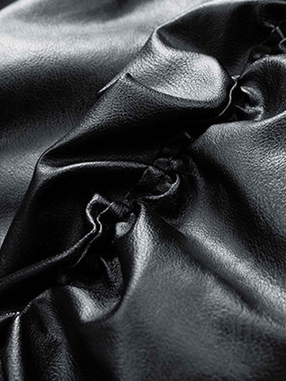 Stylish Velvet Bomber Jacket with Leather Collar for Men 