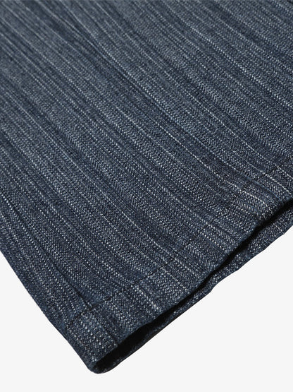 Stylish Wide-Leg Denim Trousers with Pleated Design for Modern Fashionistas 