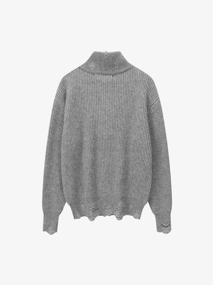 Cozy Cat Graphic Knit Sweater for Casual Wear 