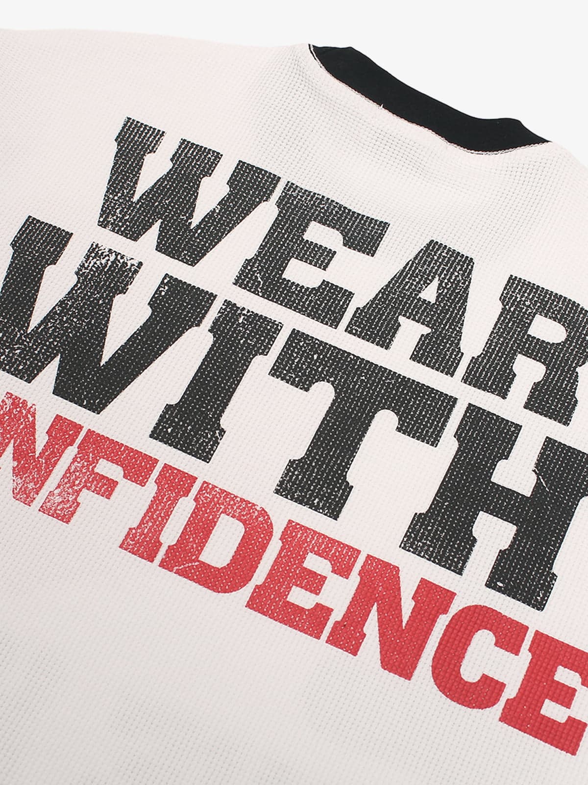 Cotton Blend Drip Print Oversized T-Shirt with Distressed Details 