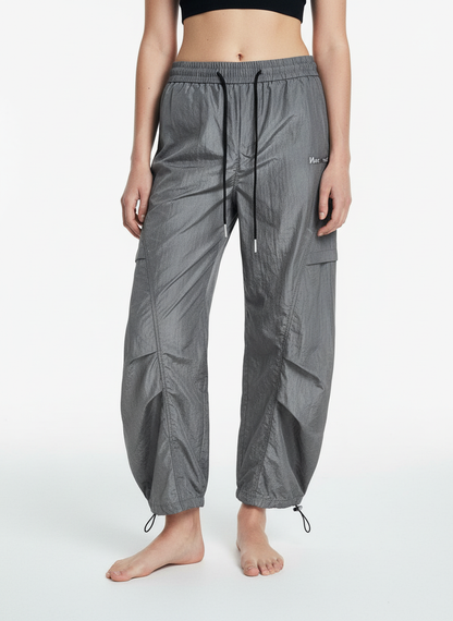 Retro Paratrooper Drape Barrel Pants