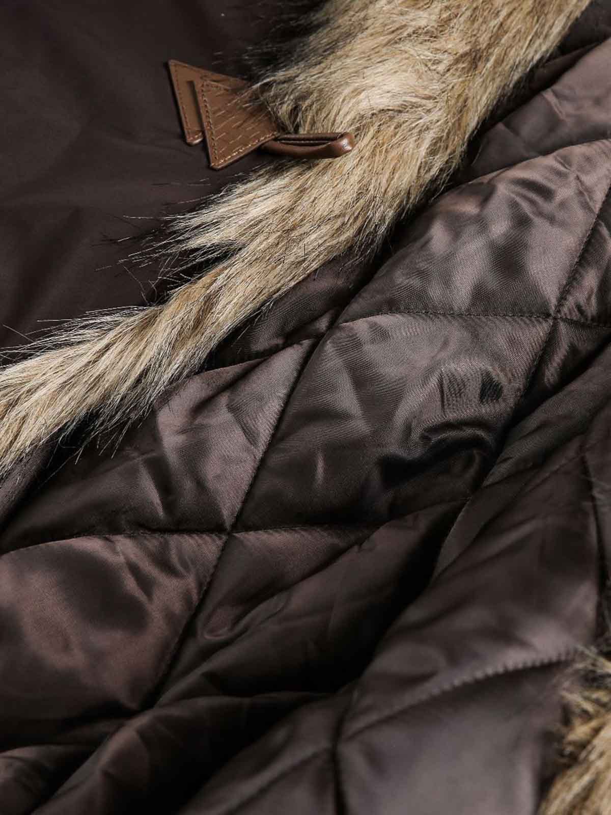 Fur Toggle Puffer Jacket
