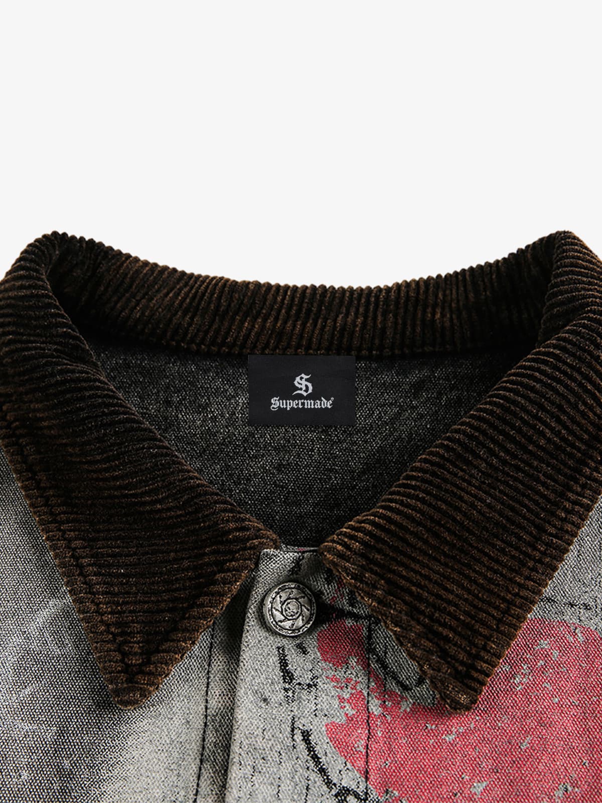 Distressed Graphic Denim Jacket for Men - Perfect for Casual and Streetwear Styles 