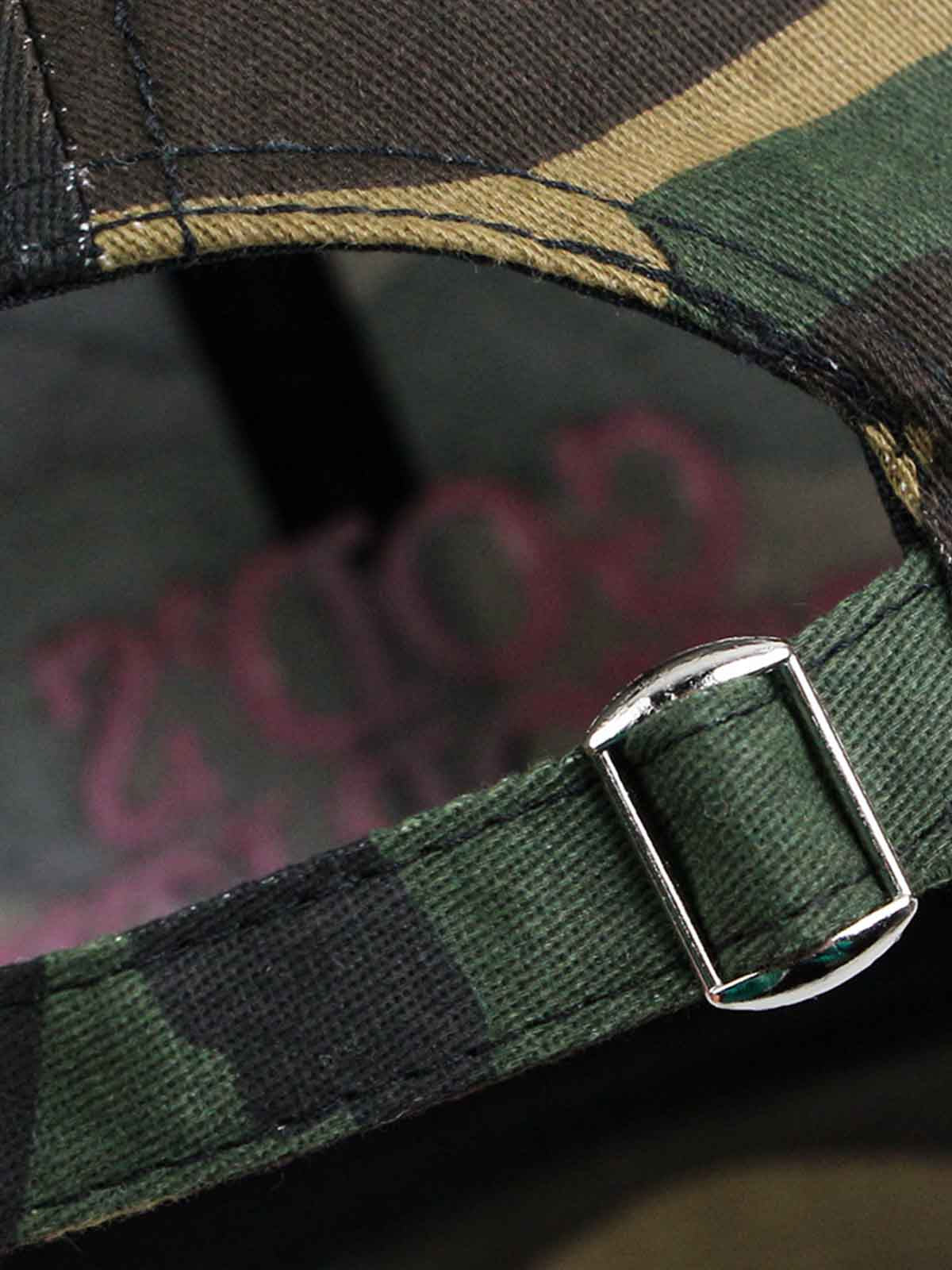 Cotton Blend Pink Camouflage Baseball Cap with "God's Favorite" Embroidery 