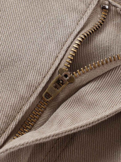 Cotton Wide Leg Pants with Belted Scarf Detail - Comfortable High Waist Culottes for Women 