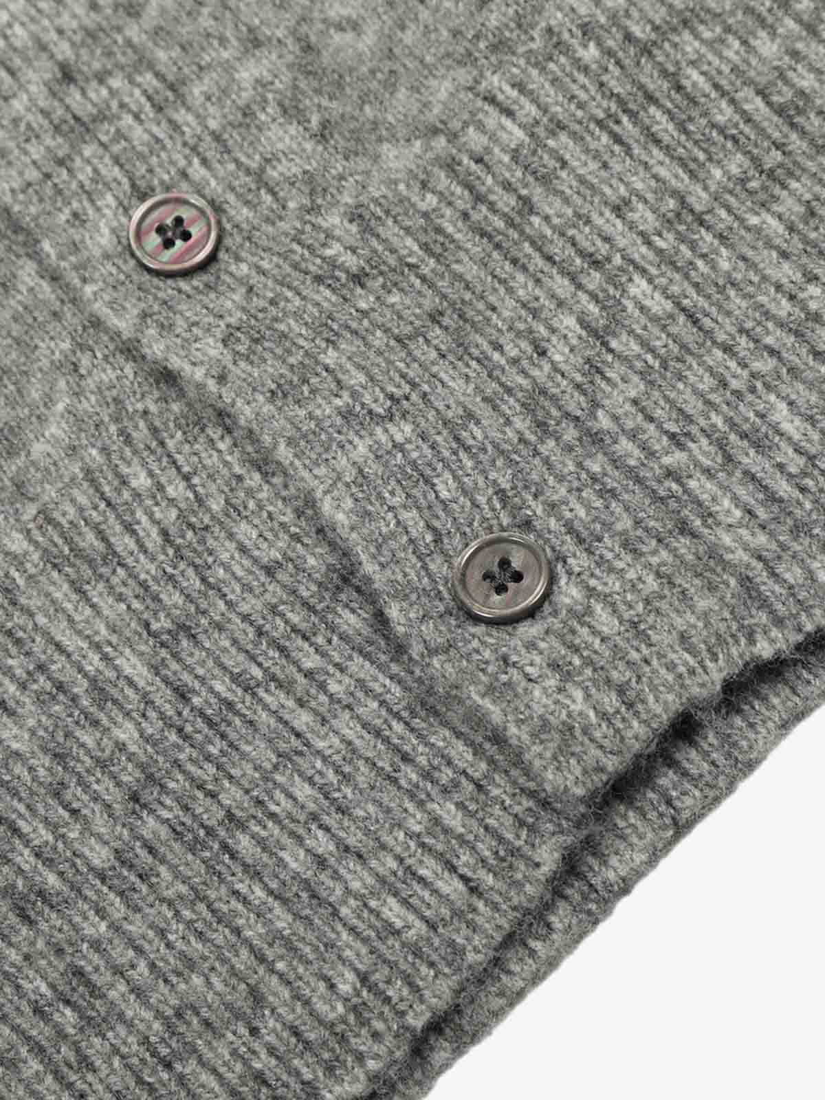 Retro High Neck Button-Down Knit Cardigan Sweater